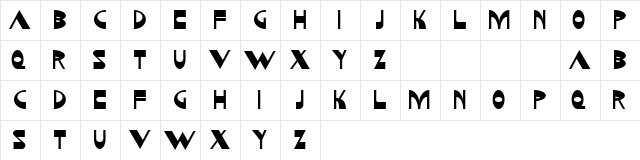 Kozmonauta Regular  glyph index