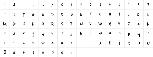 Dersu Uzala brush Regular  glyph index
