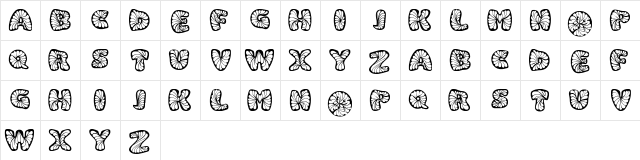 Beigly Regular  glyph index