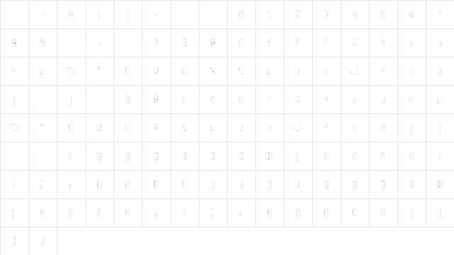 Madredeus Regular  glyph index