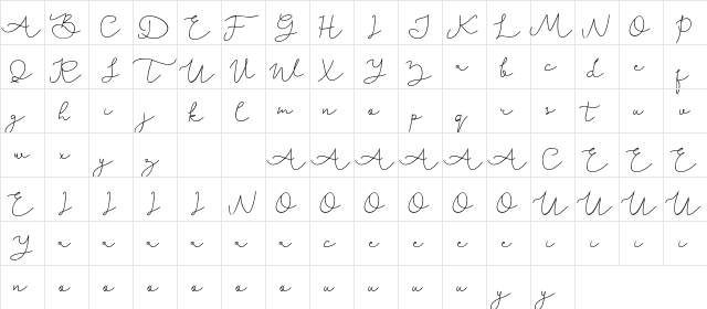 Karllia DEMO Regular  glyph index