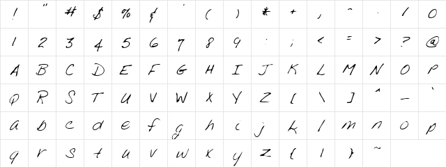 LEHN188 Regular  glyph index