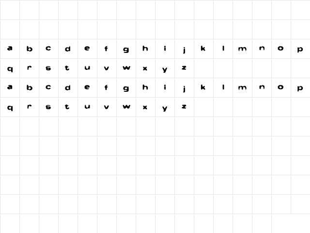 No Man's Font Regular  glyph index