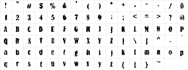 BN-Yiftach Regular  glyph index