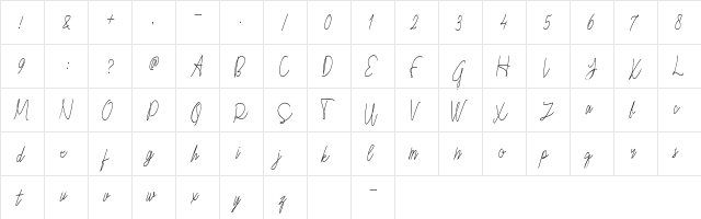 Cepttoni Regular  glyph index