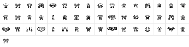 Wakazi Regular  glyph index