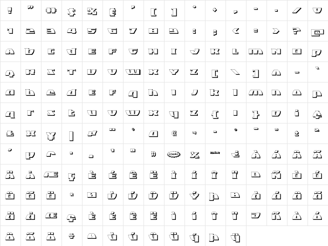 Black Bishop 3D Regular  glyph index
