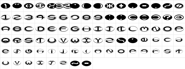 Dactylo SemiBold  glyph index