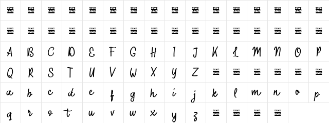 Outerlord Regular  glyph index