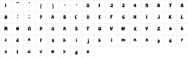 AIR WAVE Regular  glyph index