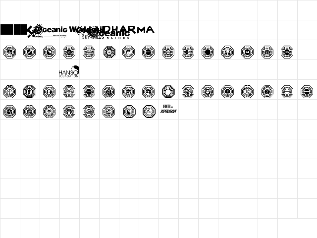 Dharma Initiative Logos Regular  glyph index