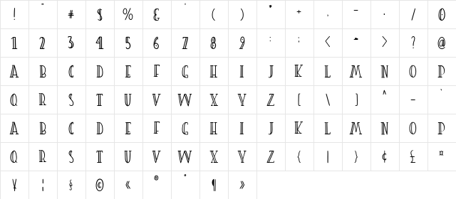 Blossomy Regular  glyph index