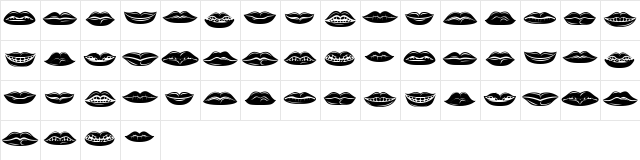 Lippen Regular  glyph index