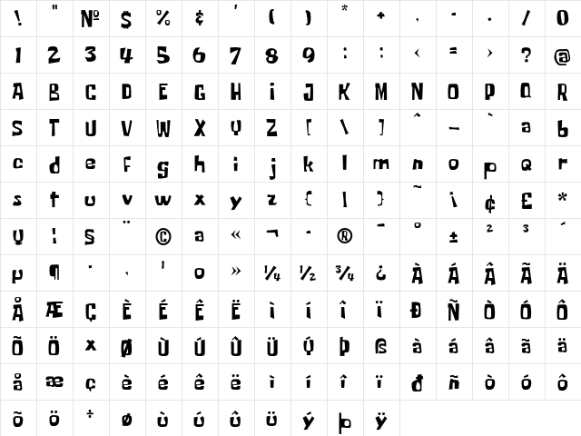 Some Time Later Regular  glyph index