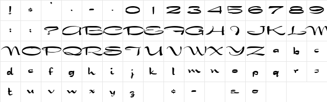 DOROSIA Regular  glyph index