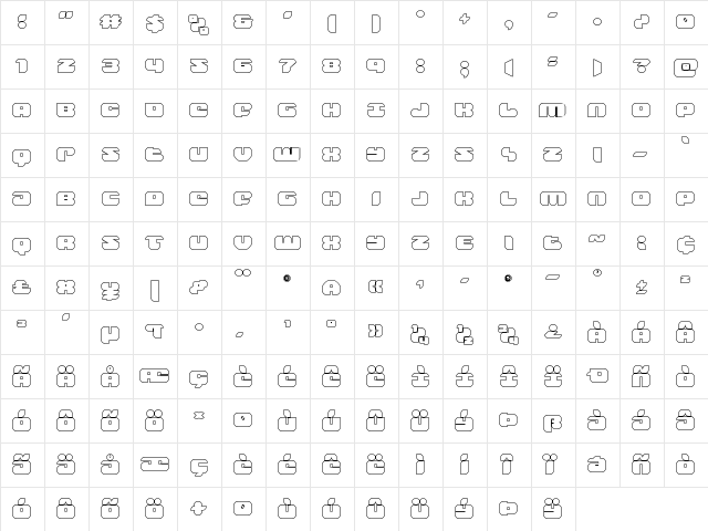 Groovy Smoothie Outline Outline  glyph index