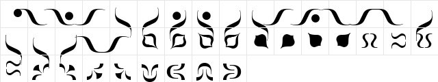 Pompeijana Borders Regular  glyph index