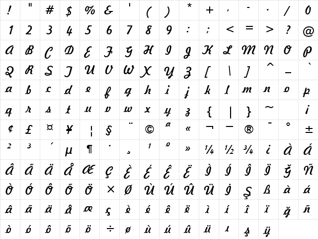 00577 Regular  glyph index