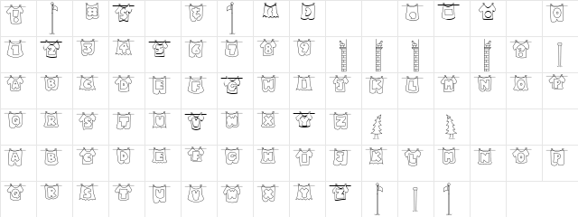 LD Laundry Regular  glyph index