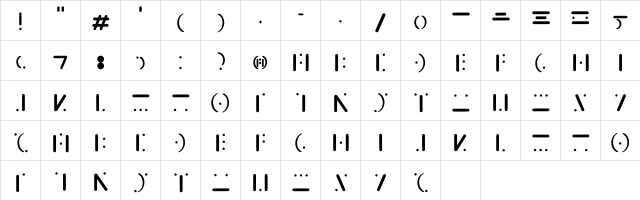 Galactic Media Regular  glyph index