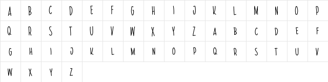 GOLDSTEP FREE Regular  glyph index