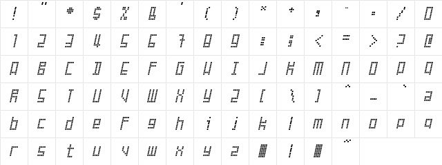 Failed Attempt Regular  glyph index