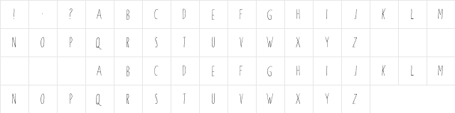 Windsor Hand Regular  glyph index