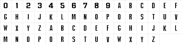 MLB Giants Regular  glyph index