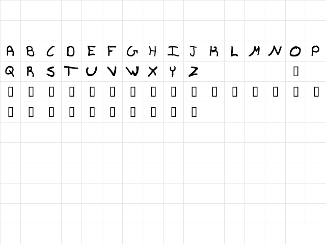 Betsy Regular  glyph index