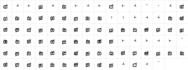 Hgot Box Regular  glyph index