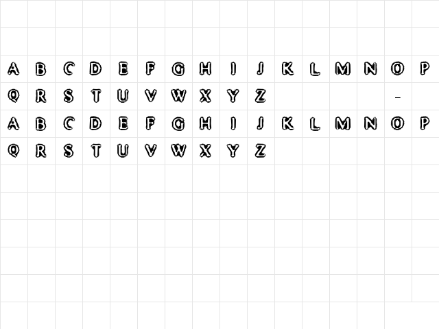 Mister Haddaris Regular  glyph index