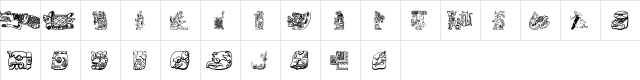 Mythical Regular  glyph index