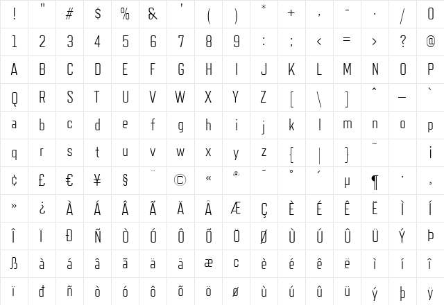 Refrigerator Light  glyph index