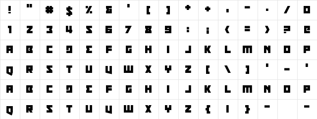 Qui Finn Regular  glyph index