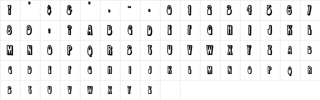 RobleSCapsSSK Bold  glyph index