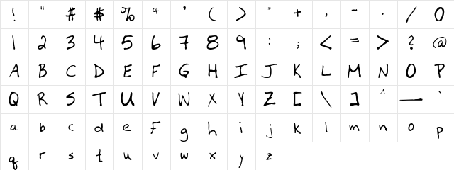 Newfie Regular  glyph index