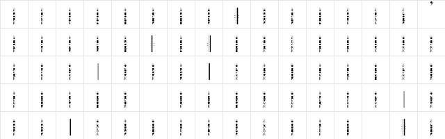 RecorderEye Regular  glyph index