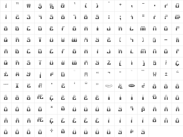 1968 Odyssey Gradient Regular  glyph index