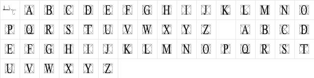 Leonardo (Levi) Regular  glyph index