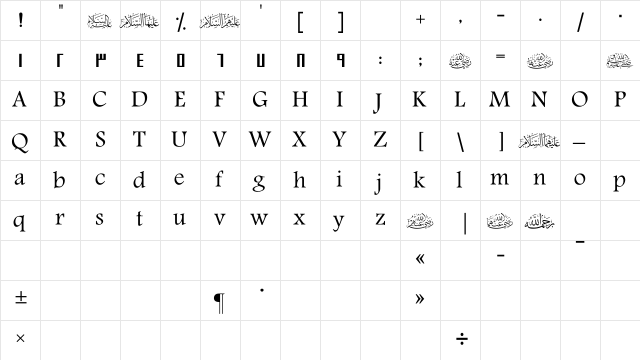 SC_KHALID REGULAR  glyph index