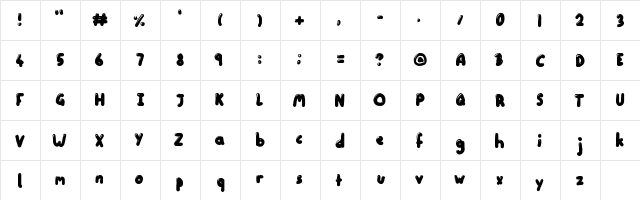 Little Sweet Thing Sweet-Thing-Regular  glyph index