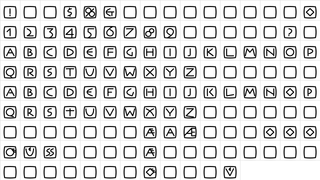 RememberManhattan Bolkd  glyph index