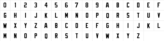 NFL Texans Regular  glyph index