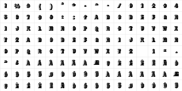 PT High Jack Normal  glyph index