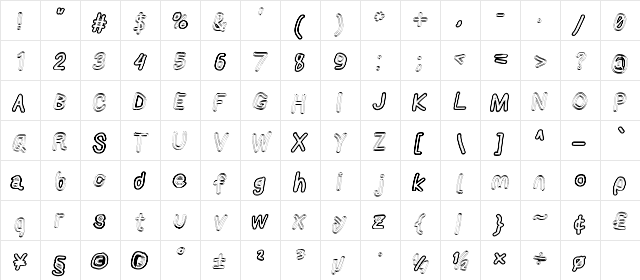 AppleStorm XbdFaxIta  glyph index