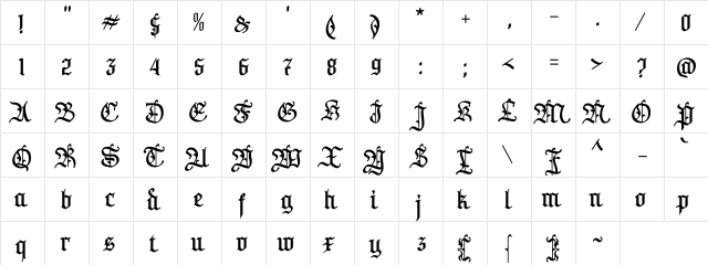 A Anggaran Dasar Regular  glyph index