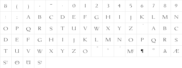 Lichtner Wd Regular  glyph index