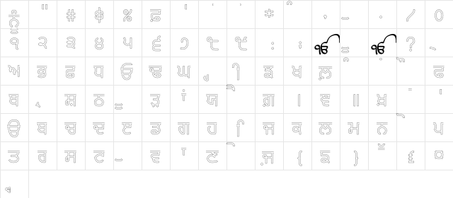 Bulara Thin Border Outline Thin_Border_Outline  glyph index