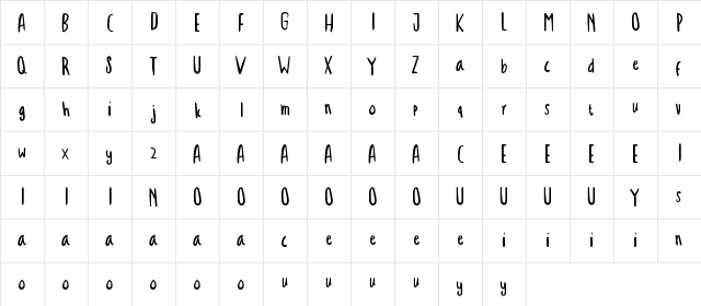 Troficanos Regular  glyph index