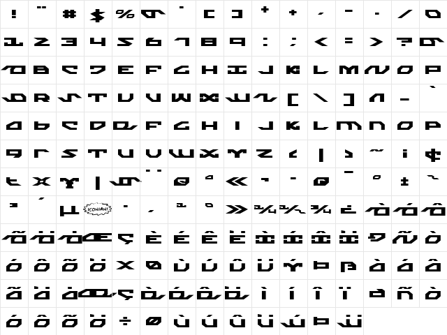 Nightrunner Expanded Expanded  glyph index